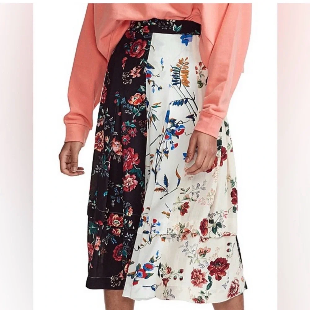 Maje Jinger Floral Midi Skirt - Size 2